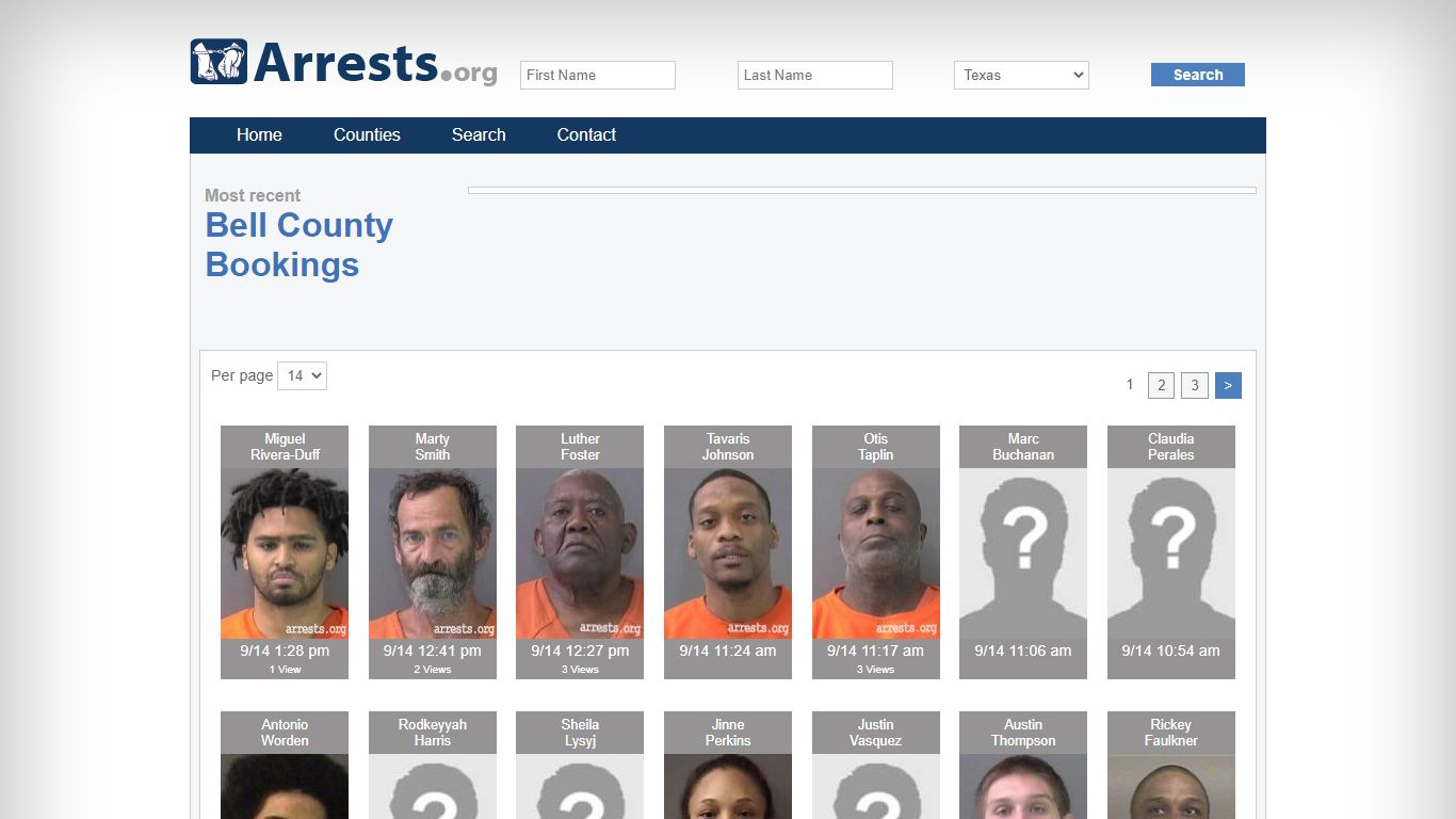 Bell County Arrests and Inmate Search